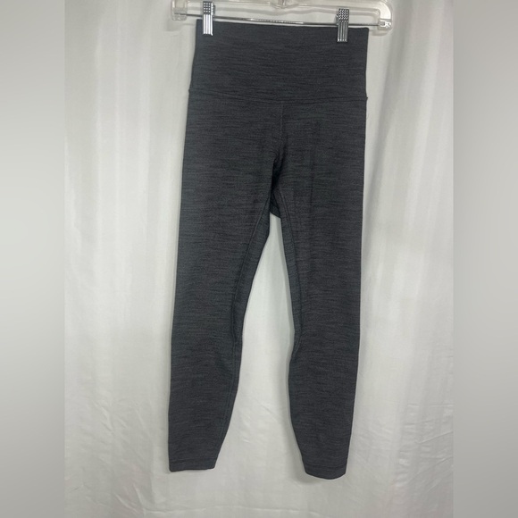 Lululemon Align Pant II 25" Mini Heathered Herringbone Heathered White/Black - Picture 6 of 9
